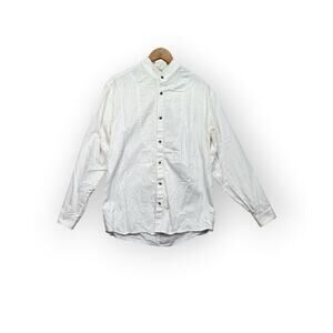 Wah Maker Frontier Men’s Shirt White Textured L/S Button Up M 16
